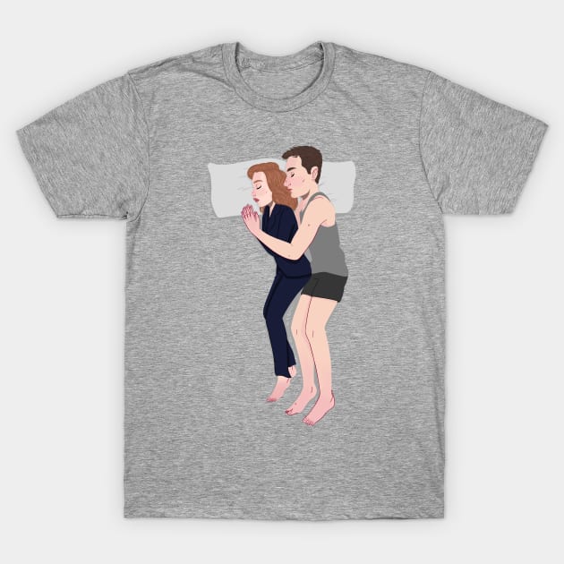 Scully and Mulder: Plus One T-Shirt by horribleaccents